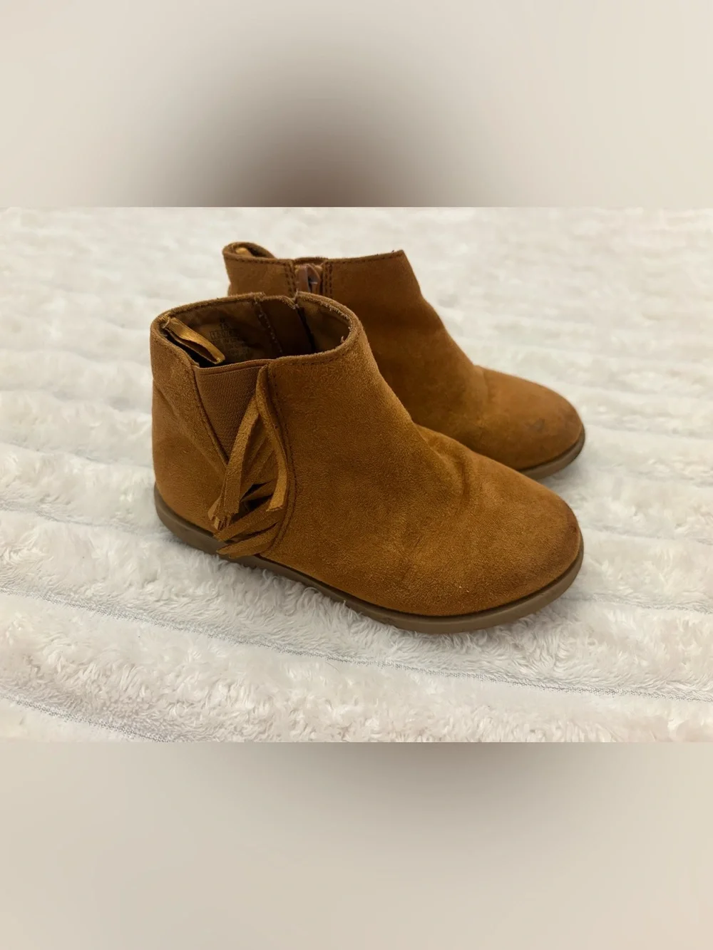 Old Navy Brown Fringe Ankle Boots for Kids